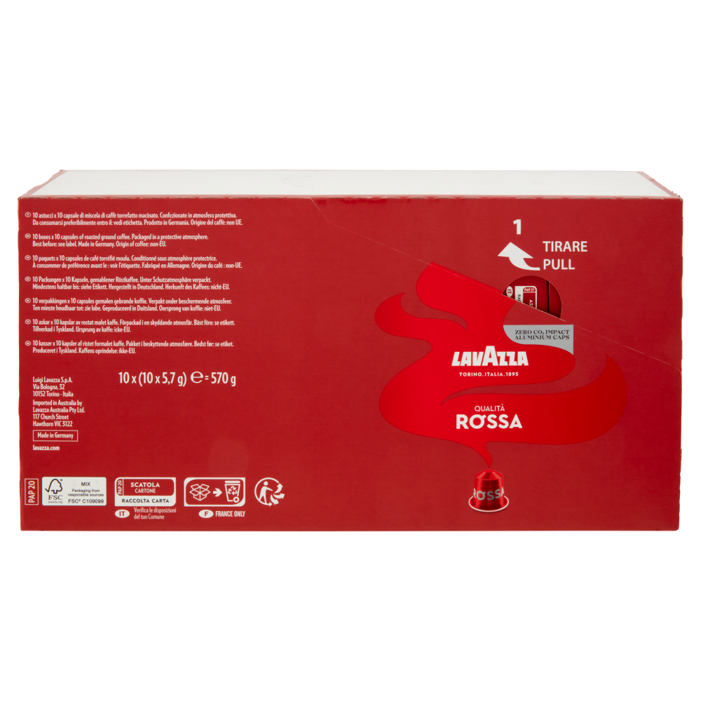 Lavazza Qualit&agrave; Rossa Compatibile con macchine Nespresso Original 10 x (10 x 5,7g)