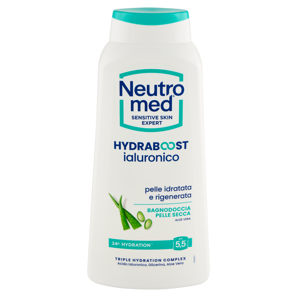 Neutromed Hydraboost ialuronico Bagnodoccia Pelle Secca Aloe Vera pH 5,5 600 ml
