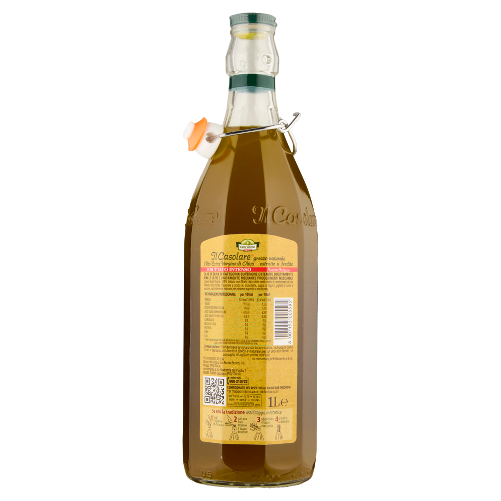 Farchioni Il Casolare grezzo naturale Olio Extra Vergine Oliva 1 L