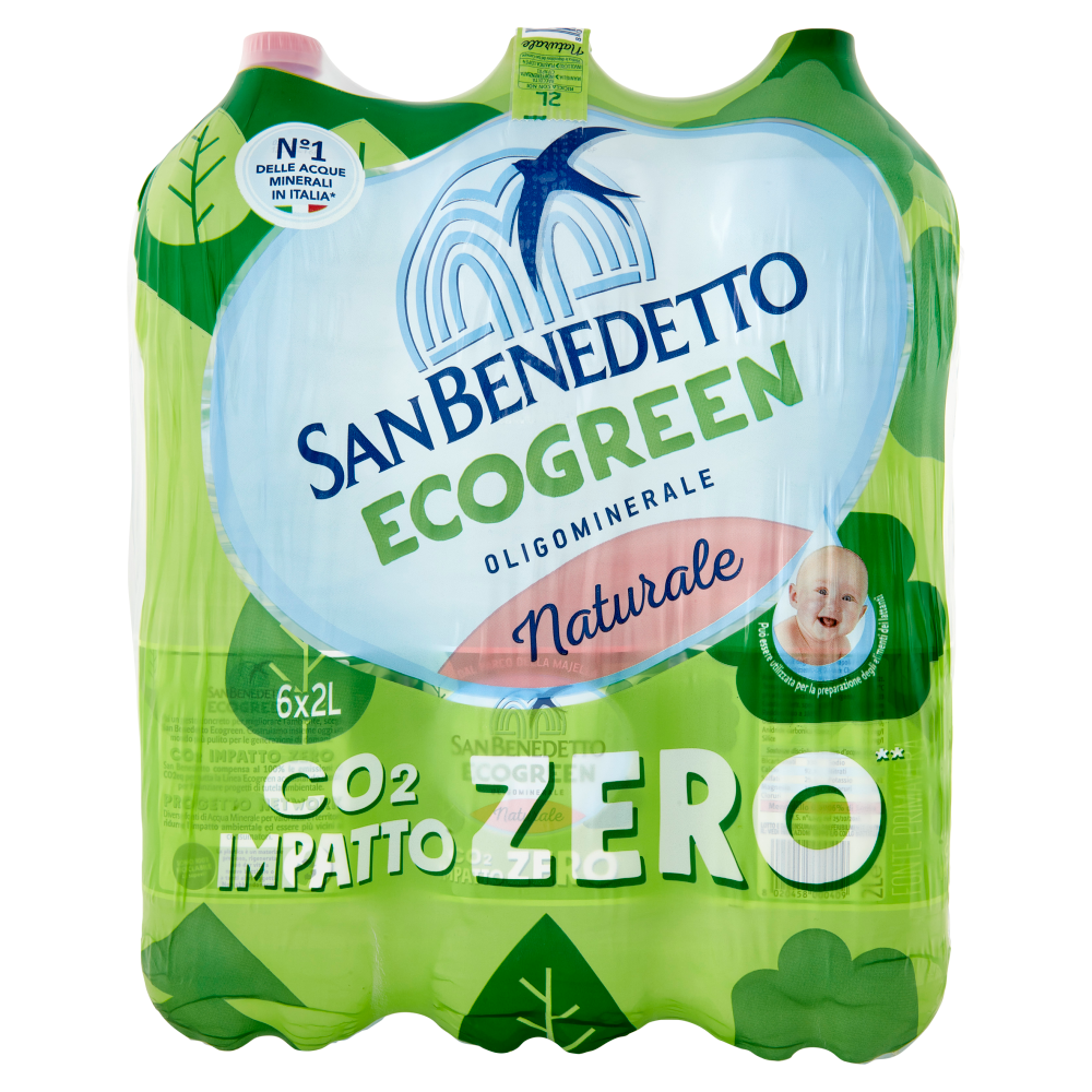 San Benedetto Acqua Naturale dal Parco della Majella Ecogreen 6 x 2 L