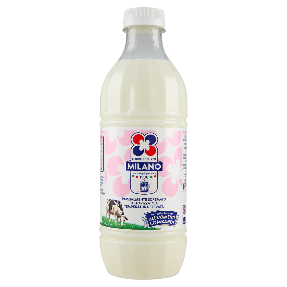 Centrale del Latte Milano Parzialmente Scremato Pastorizzato a Temperatura Elevata 1 L