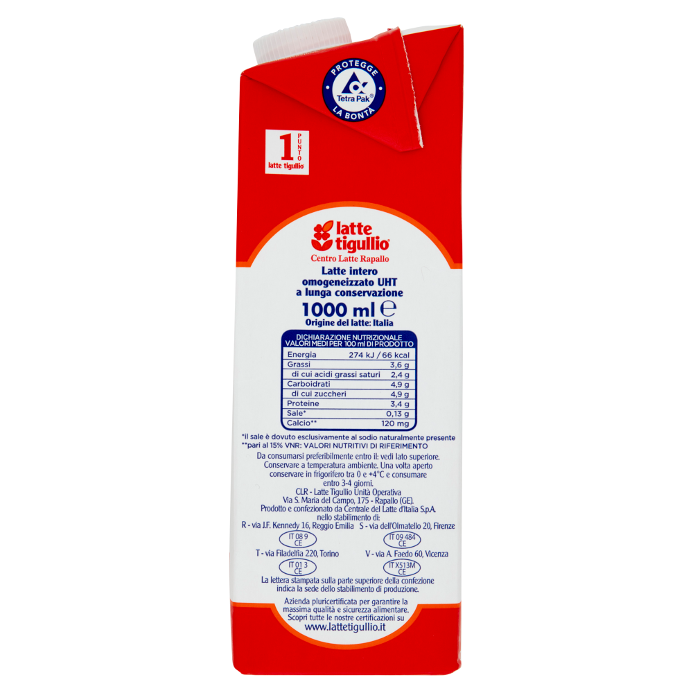 latte tigullio Intero 1000 ml