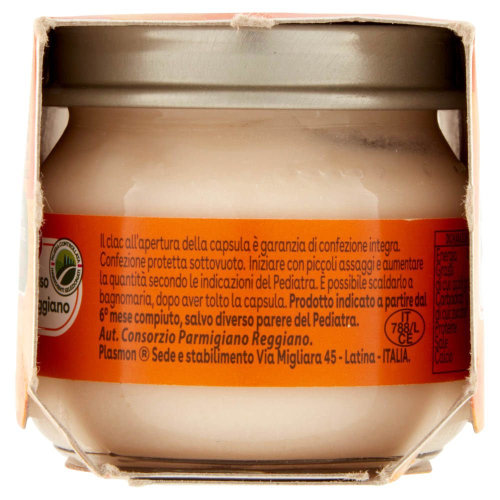 Plasmon Omogeneizzato Formaggino fuso con Parmigiano Reggiano 2 x 80 g
