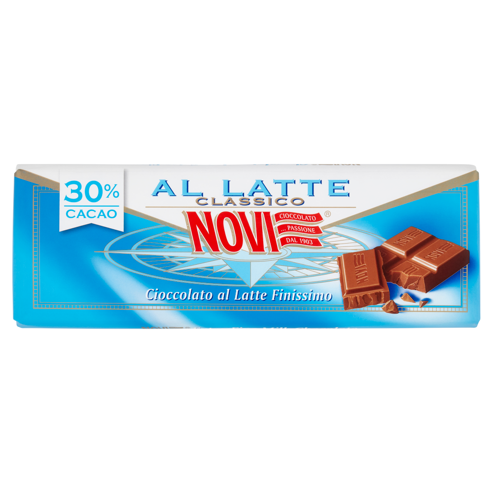 Novi al latte 30% Cacao Classico Cioccolato al Latte Finissimo 200 g