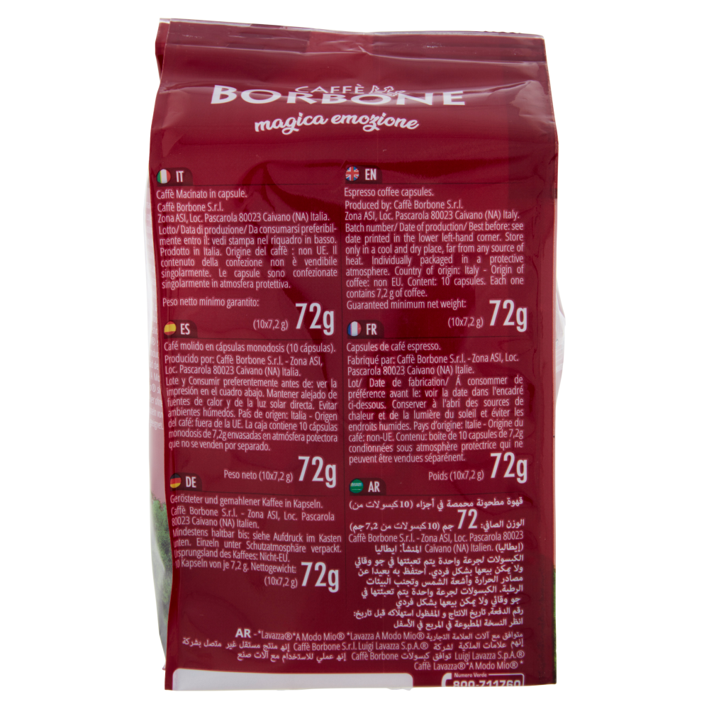 Caffè Borbone Miscela Suprema Capsule Compatibili Lavazza* A modo Mio* 10 x 7,2 g