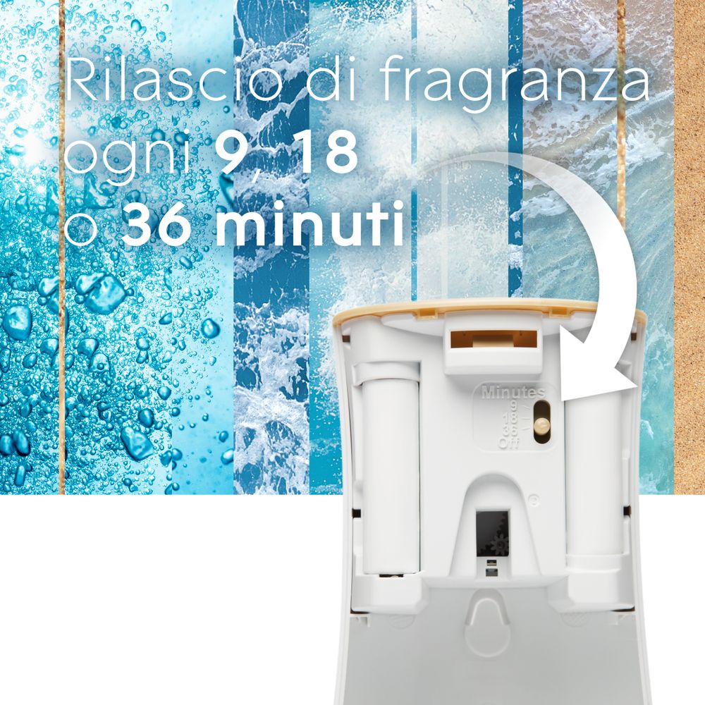 Glade Automatic Spray Ricarica, Profumatore per Ambienti, Fragranza Ocean Adventure, 269 ml