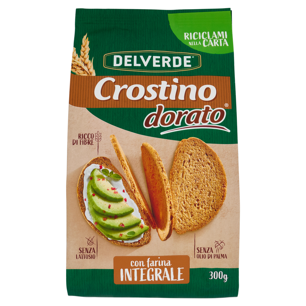 Delverde Crostino dorato con farina Integrale 300 g