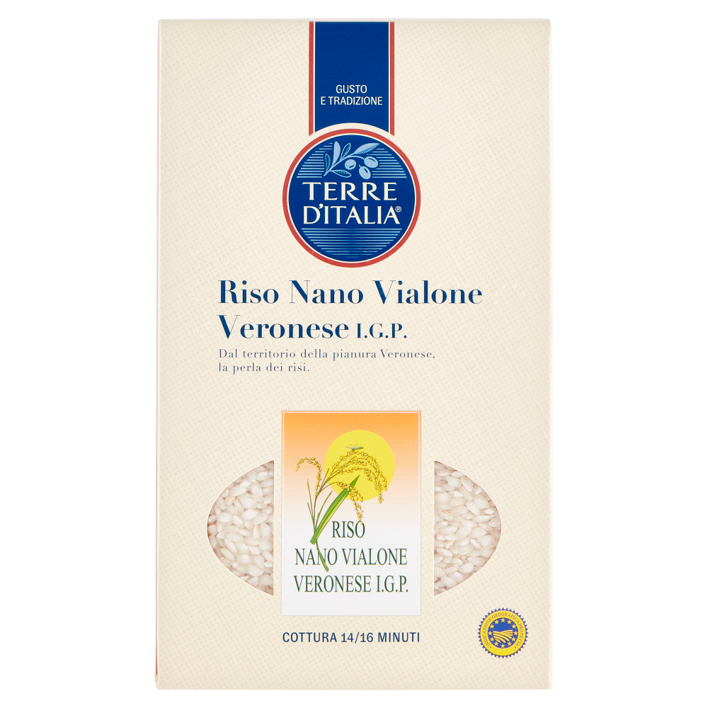 Terre d'Italia Riso Nano Vialone Veronese I.G.P 2 x 500 g