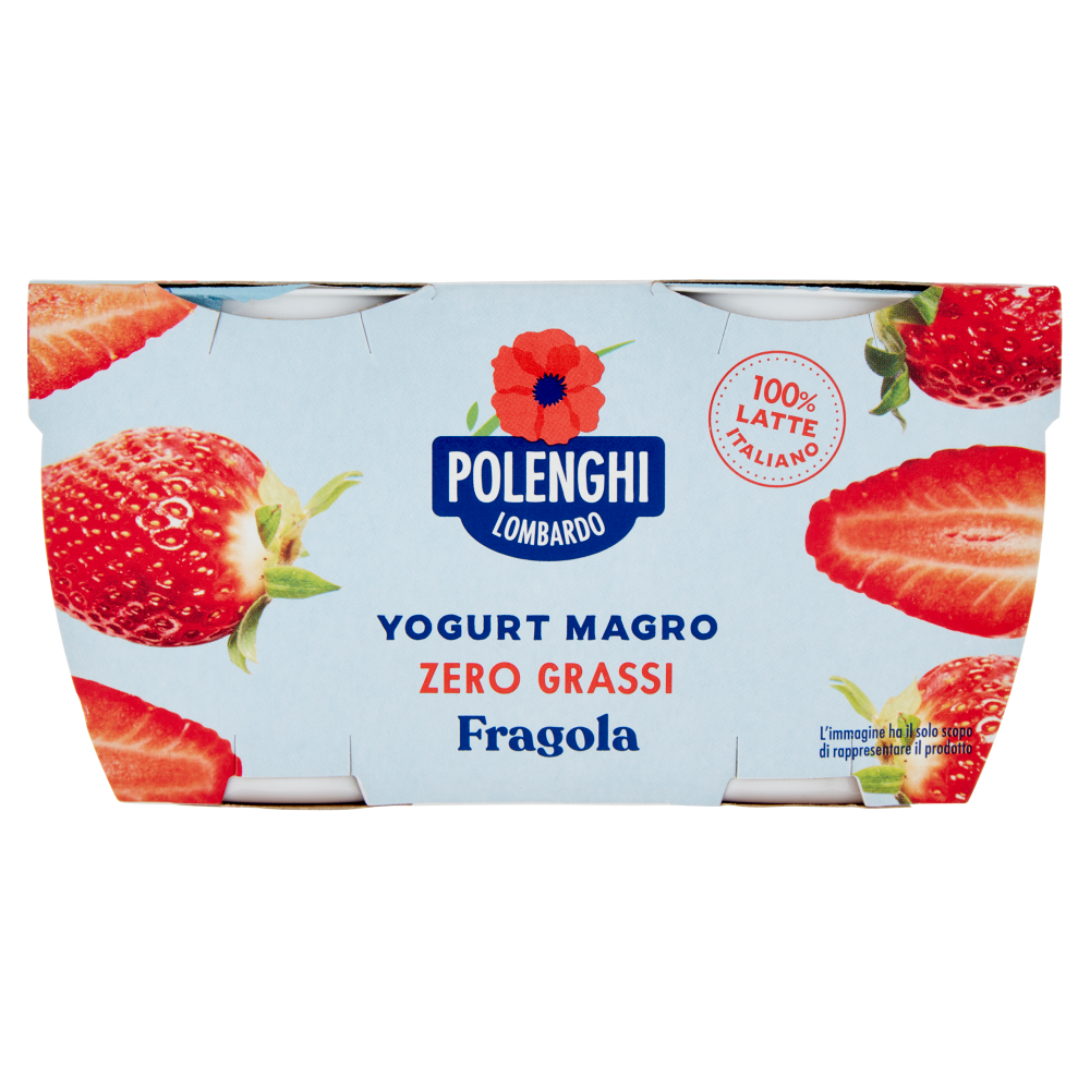 Polenghi Lombardo Yogurt Magro Zero Grassi Fragola 2 x 125 g