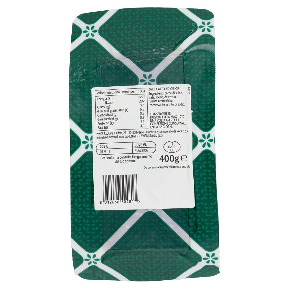Terre d'Italia Speck Alto Adige IGP 400 g