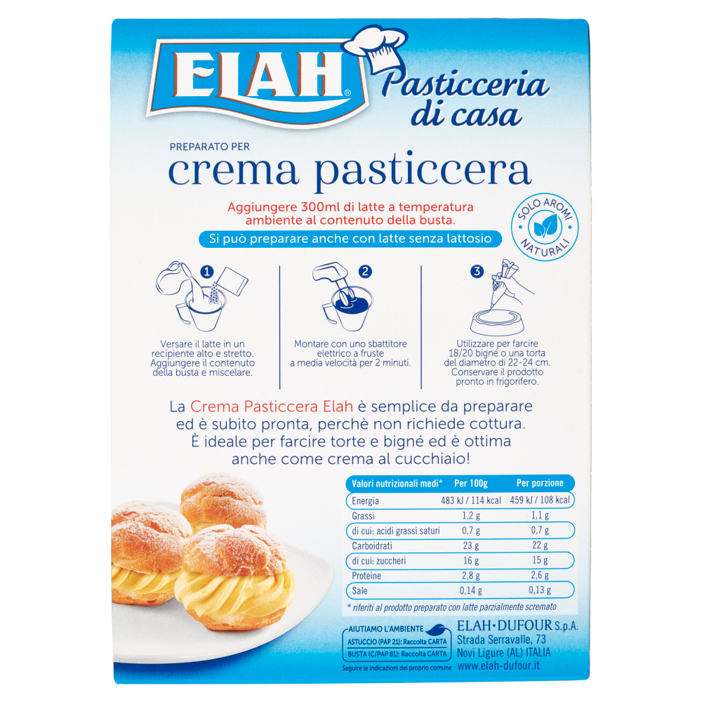 Elah Preparato per crema pasticcera 75 g