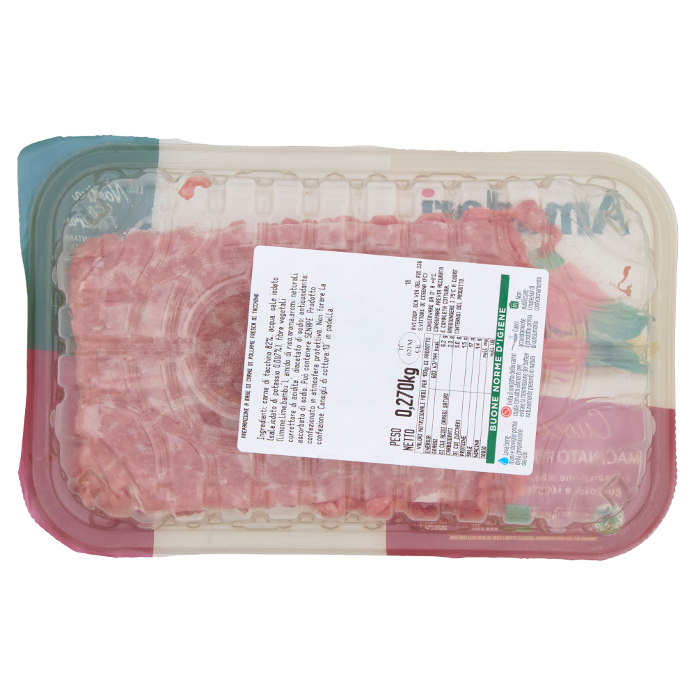 Amadori Macinato Fine di Tacchino 0,270 kg