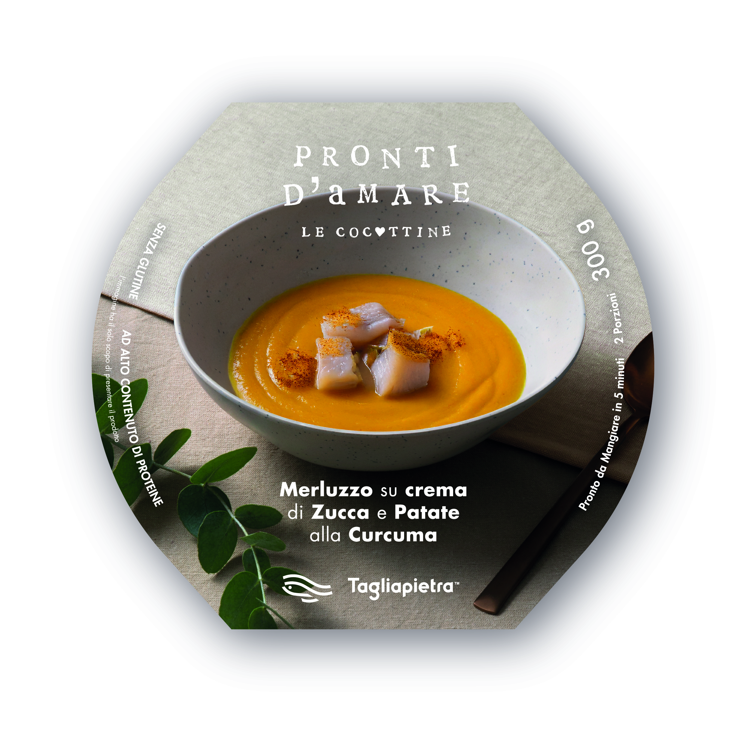 Merluzzo su Crema di Zucca e Patate alla Curcuma 300 g