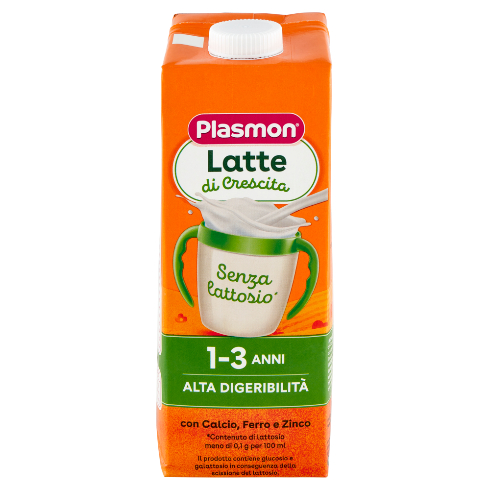 Plasmon Latte di Crescita Senza lattosio* Alta Digeribilit&agrave; 1-3 Anni 1 L