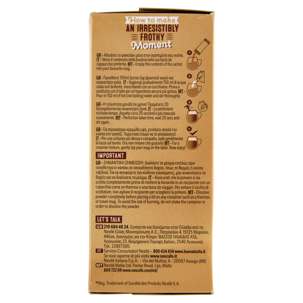 NESCAFÉ Cappuccino Solubile 10 Bustine 140g