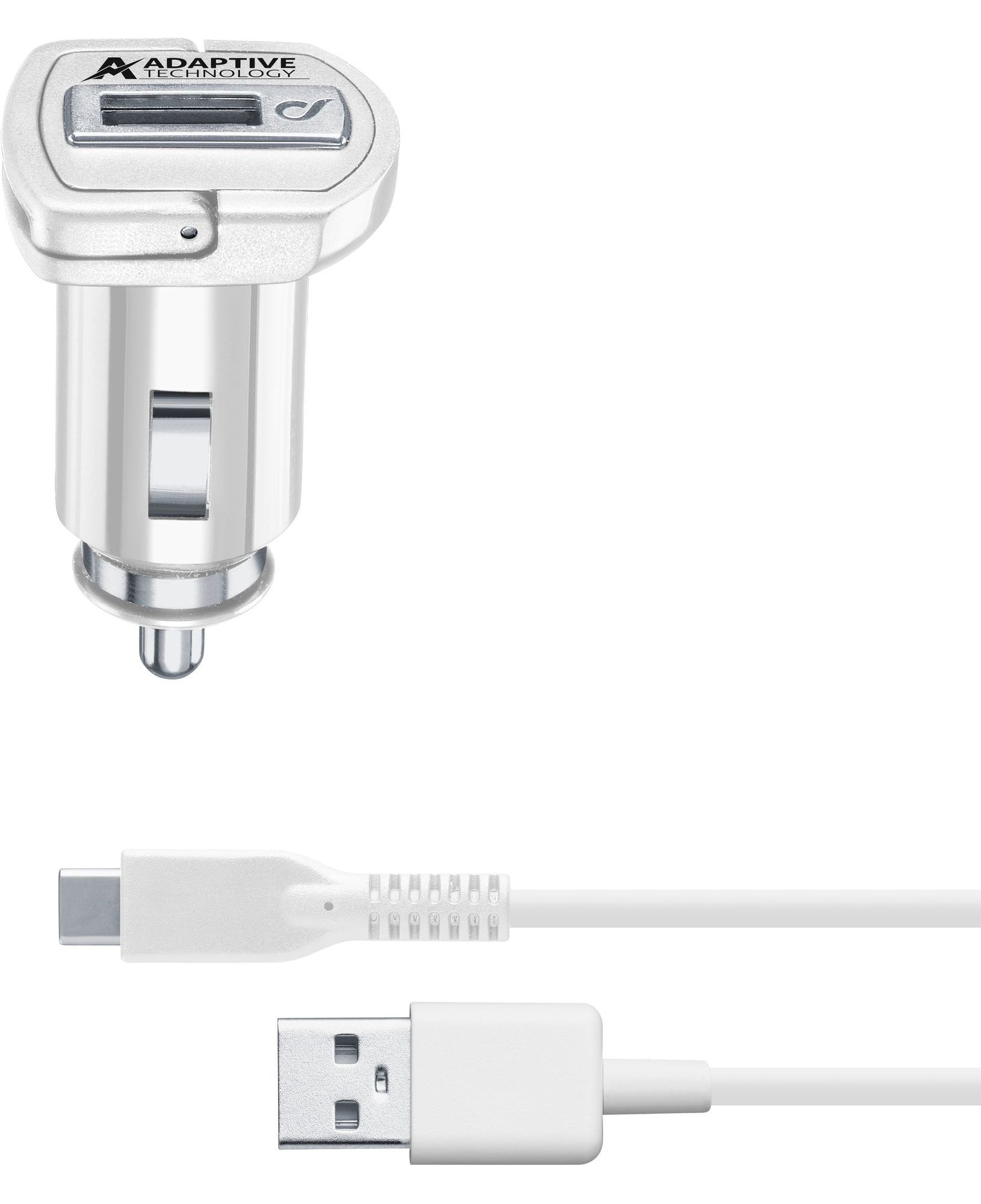 Cellularline Adaptive Fast Car Charger Kit 15W - USB-C - Samsung Caricabatterie da auto adattivo Fast Charger 15W con cavo USB-C