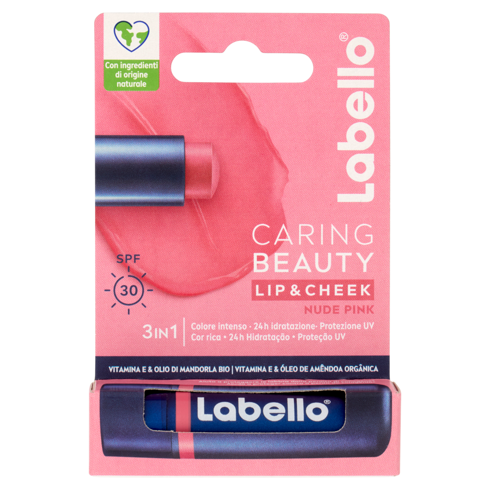 Labello Caring Beauty Lip & Cheek Nude Pink SPF 30 4,8 g
