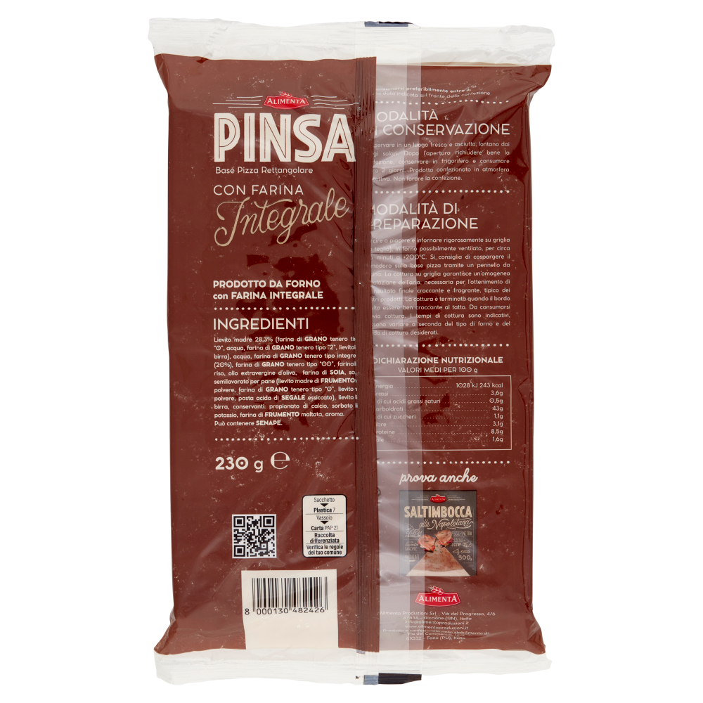Alimenta Pinsa con Farina Integrale 230 g