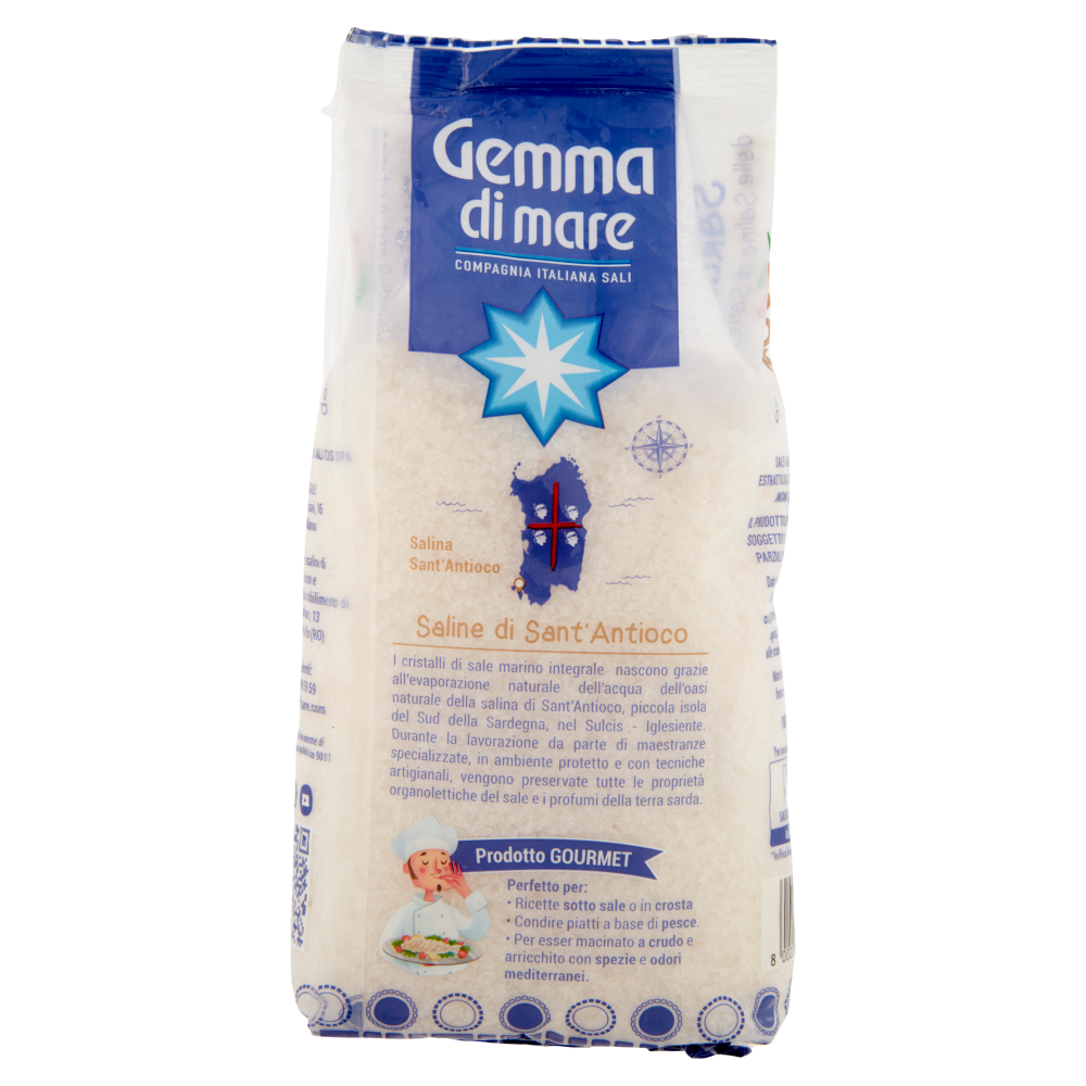 Gemma di mare Gli Integrali Sale Marino di Sardegna dalle Saline di Sant'Antioco Grosso 1000 g