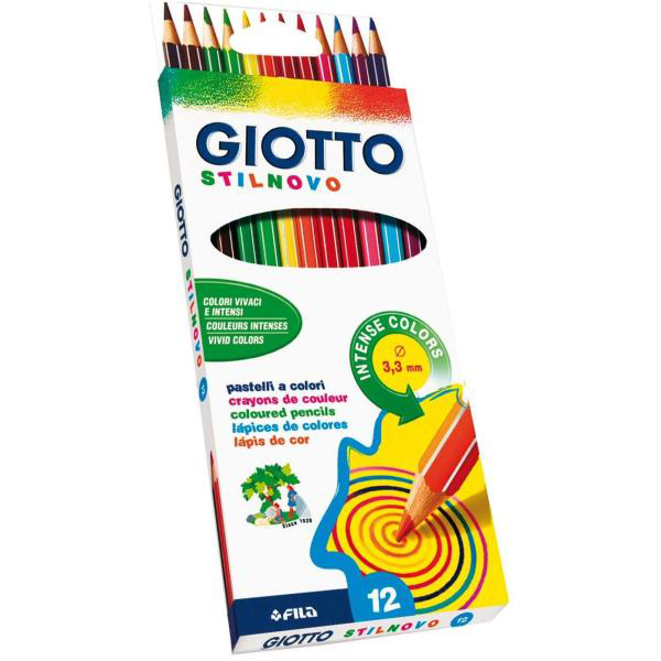 matite GIOTTO STILNOVO 12 pastelli colorati mine 