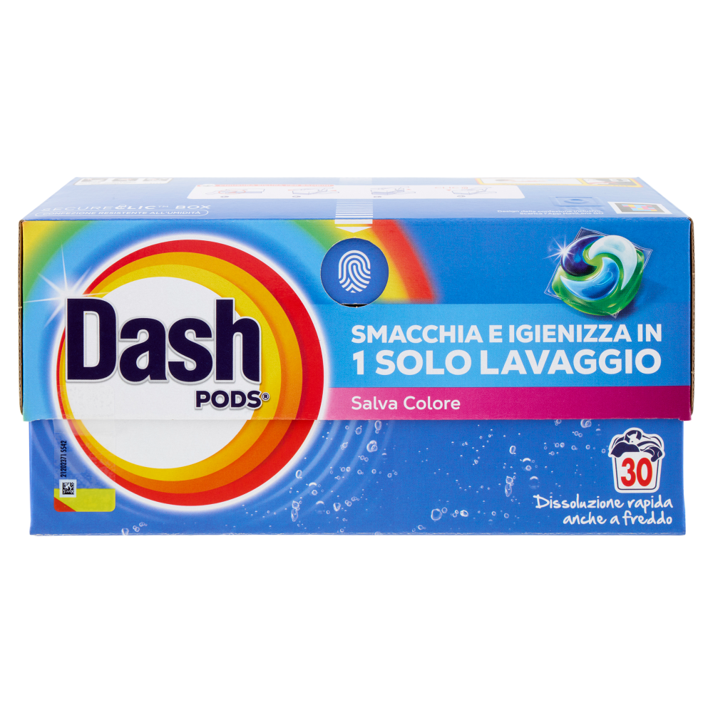 Dash Pods Detersivo Lavatrice in Capsule, Salva Colore, 30 Lavaggi 519 g