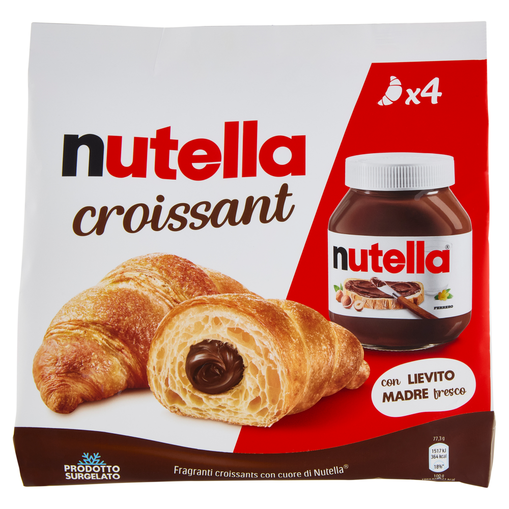nutella croissant 4 pezzi 340 g