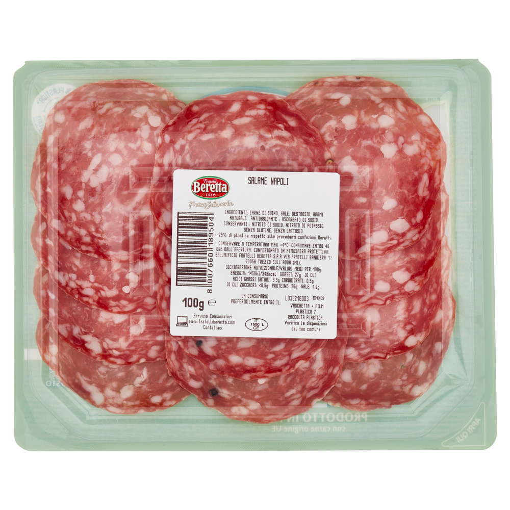 Fratelli Beretta Fresca Salumeria Salame Napoli 100 g
