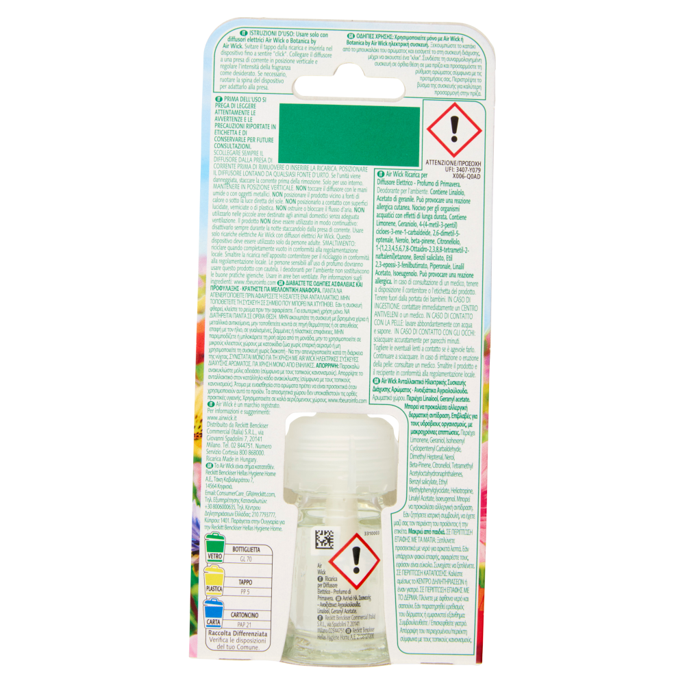 Air Wick Profumatore per Ambienti Profumo di Primavera Ricarica 19 ml