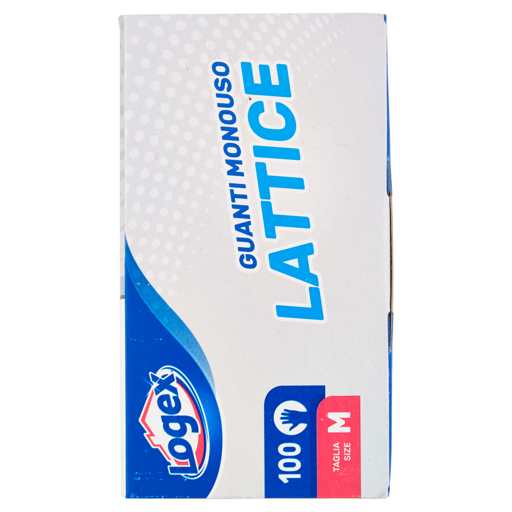 Logex Guanti Monouso Lattice Taglia M 100 pz