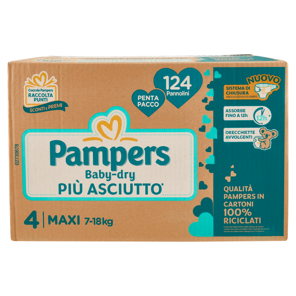 Pampers Baby-dry Maxi 124 pz