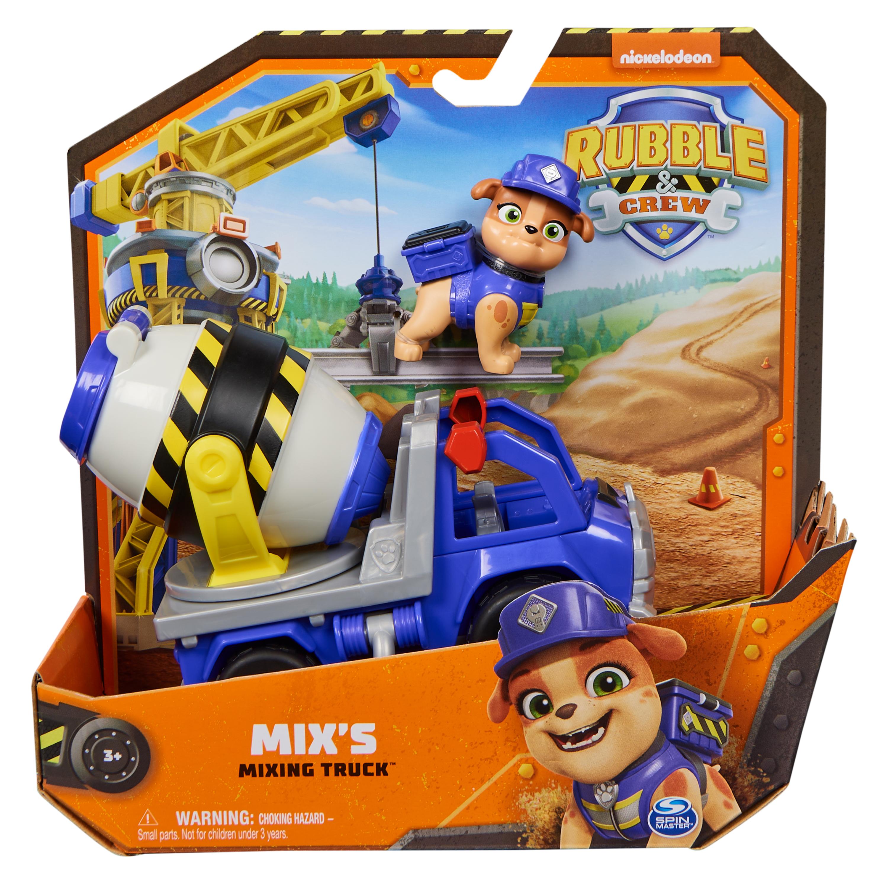 Rubble & Crew , camion giocattolo Charger's Crane Grabber con parti mobili e action figure da collezione, giocattoli per bambini dai 3 anni in su