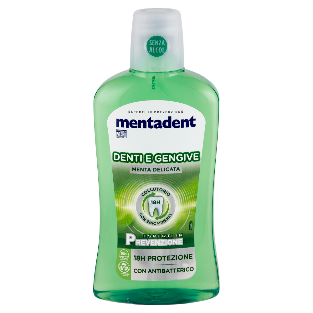 Mentadent Collutorio con Zinc Mineral Denti e Gengive 500 ml