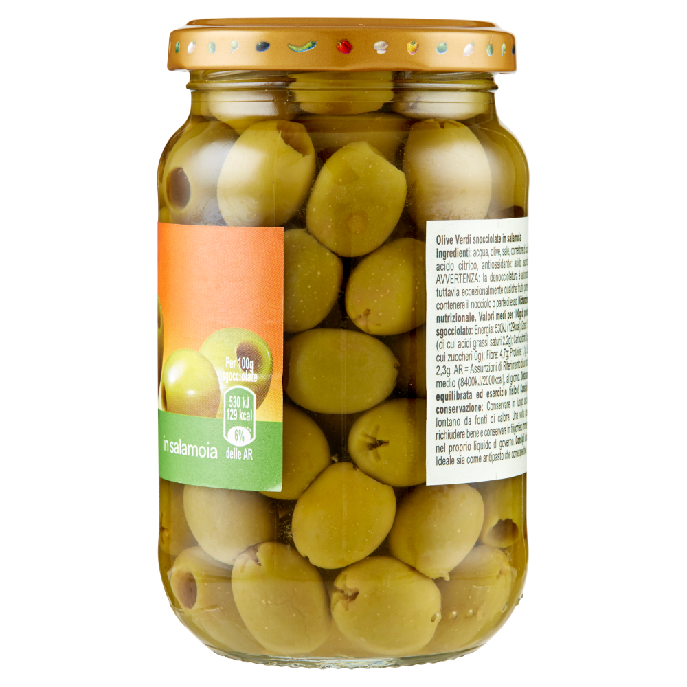 Carrefour Olive Verdi Snocciolate in salamoia 350 g
