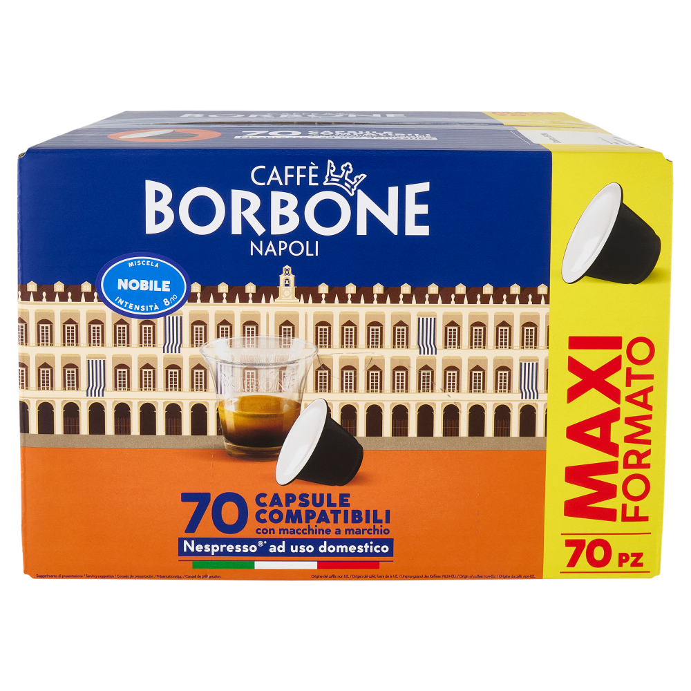 Caff&egrave; Borbone Miscela Nobile Capsule Compatibili Nespresso* ad uso domestico 70 x 5 g