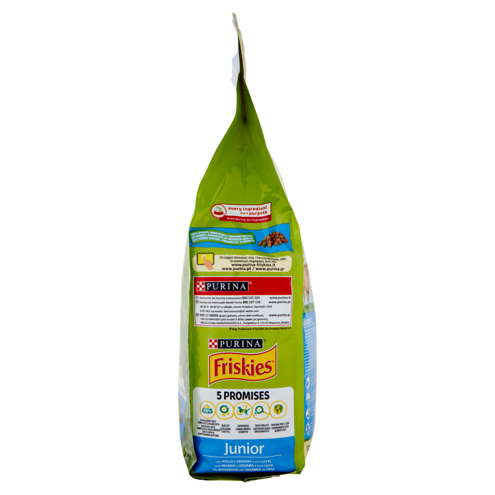 PURINA FRISKIES Cane Junior Con Pollo e Verdure e con Latte 3 Kg