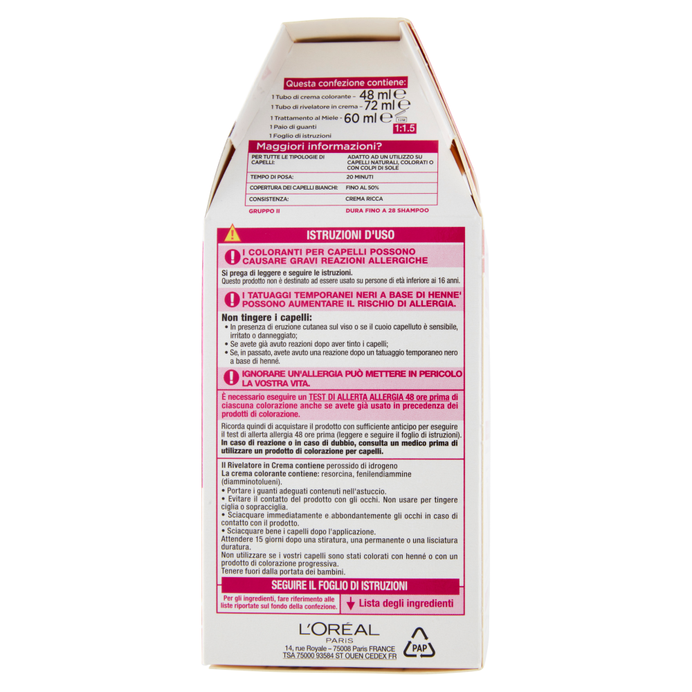 L'Or&eacute;al Paris Tinta Capelli Casting Creme Gloss, Senza Ammoniaca, 400 Castano