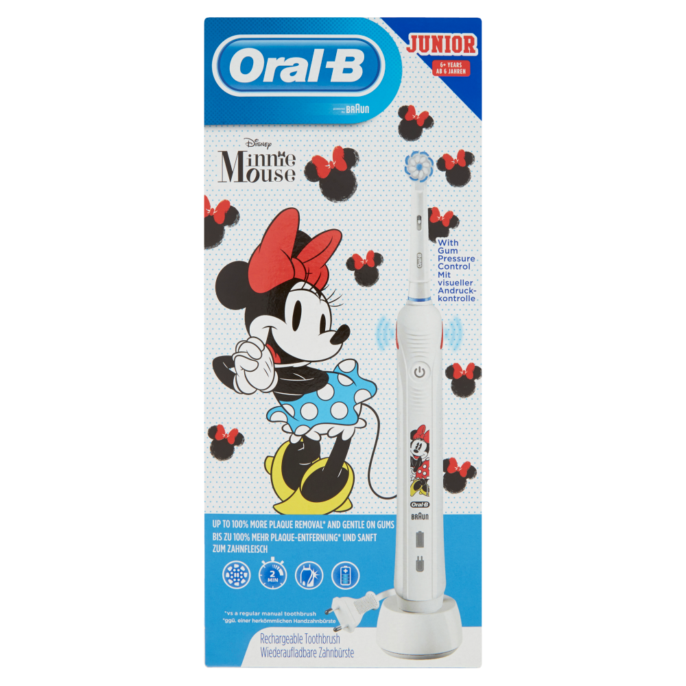 Oral-B Spazzolino Elettrico Ricaricabile Junior +6 anni con Minnie