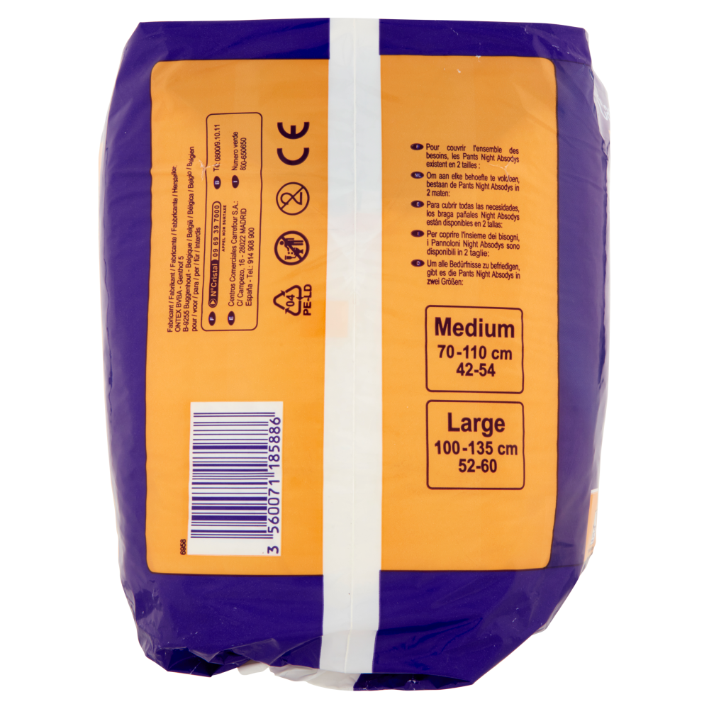 Carrefour Pants Night Absodys Large 52-60 100-135 cm 8 pz