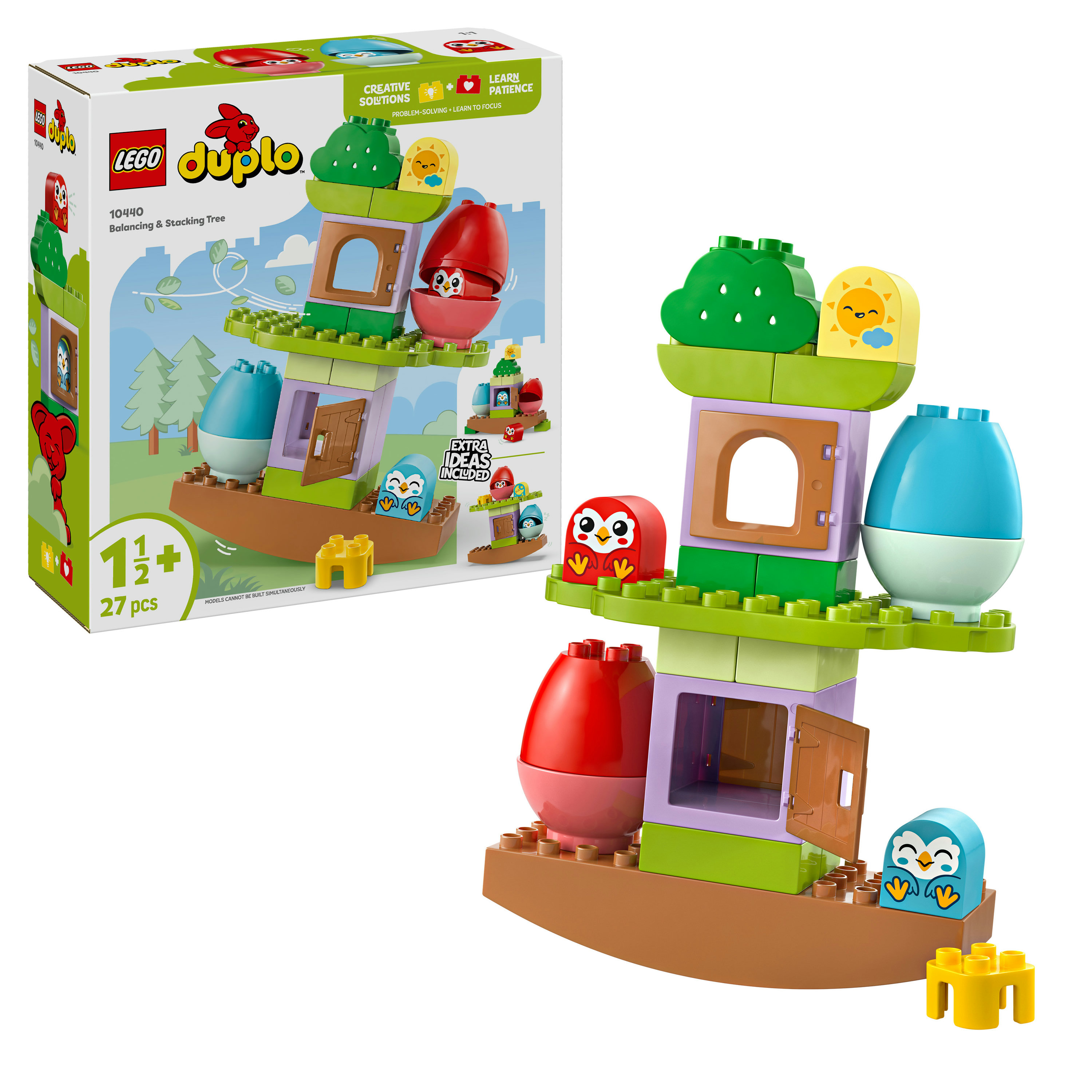 LEGO DUPLO 10440 L&rsquo;Albero dell&rsquo;Equilibrio, Casa Giocattolo con Elementi Impilabili, Giochi Didattici per Bambini da 18 Mesi