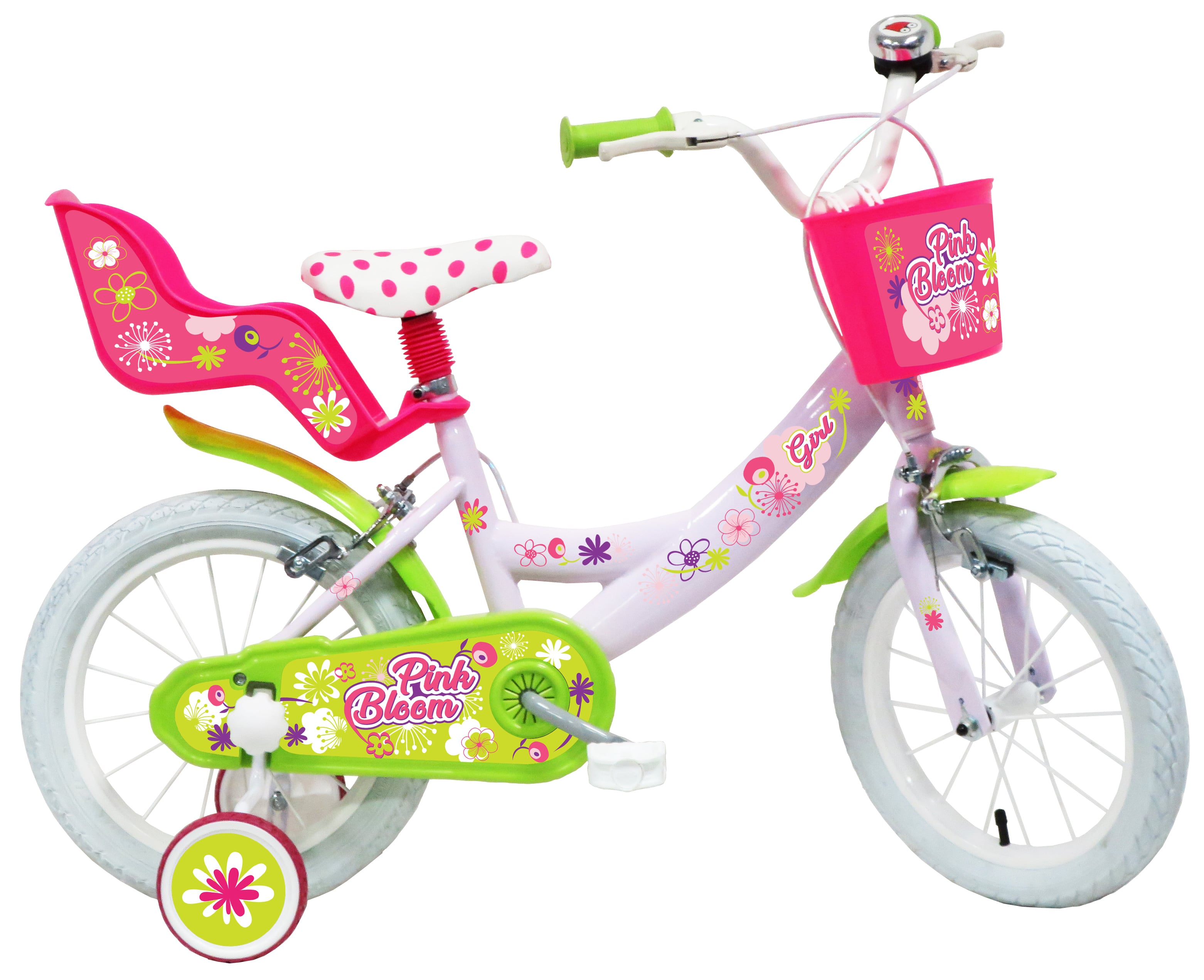 Dino Bikes Bicicletta per bimbi Pink Bloom con Rotelle 16\