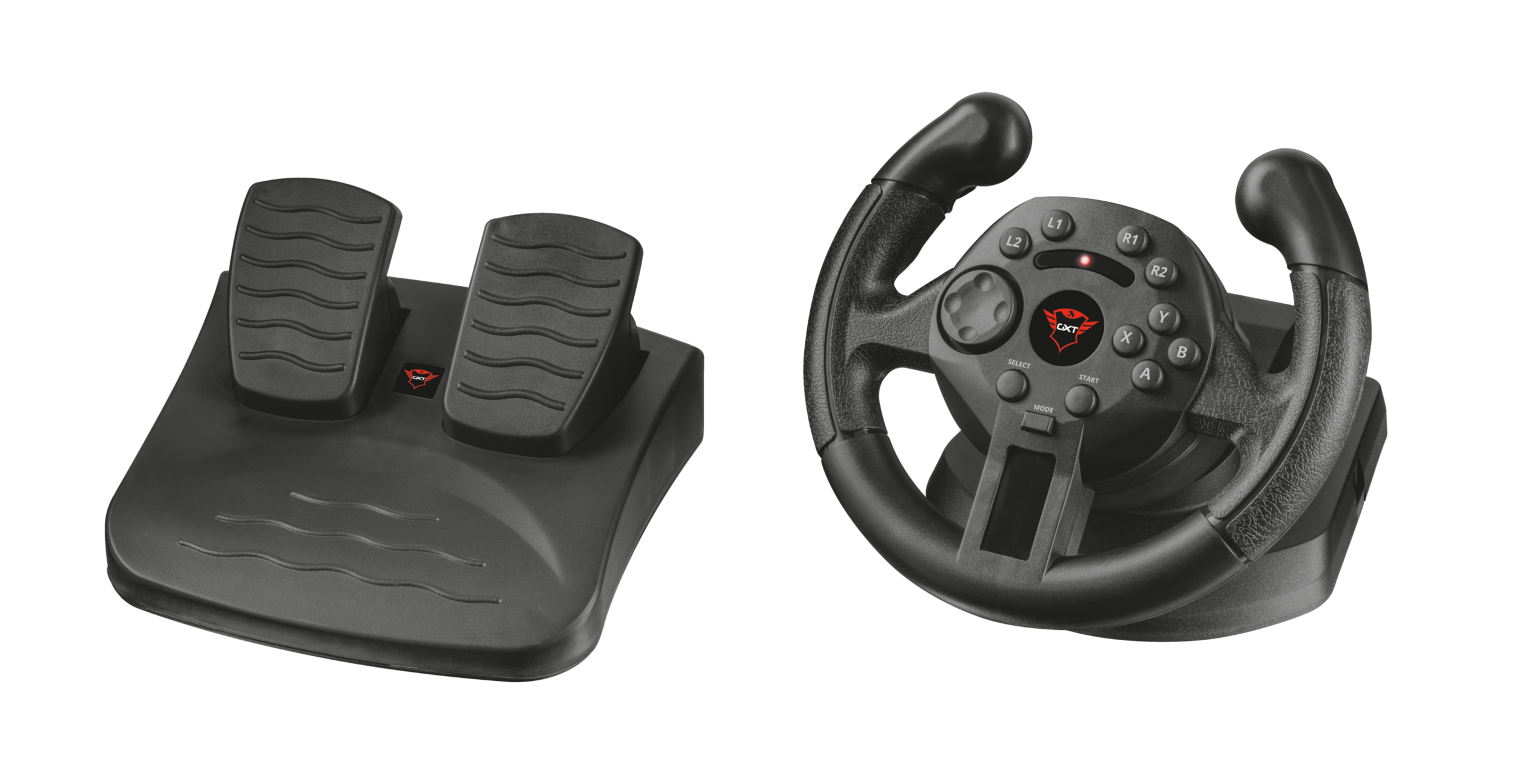 Trust GXT 570 Nero USB Sterzo + Pedali Analogico/Digitale PC, Playstation 3