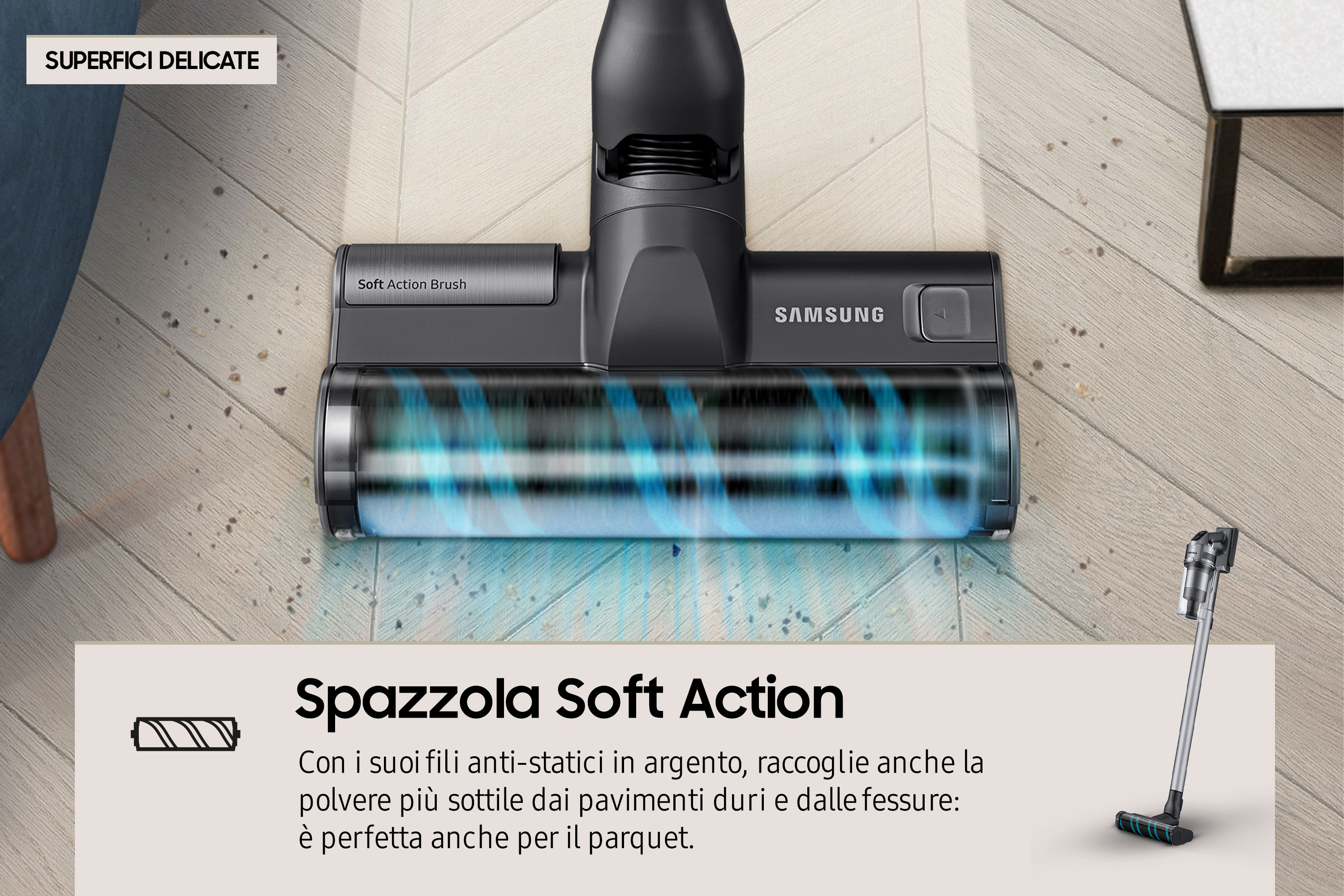 Samsung Aspirapolvere senza filo Jet™ 75E complete 200W VS20B75ACR5