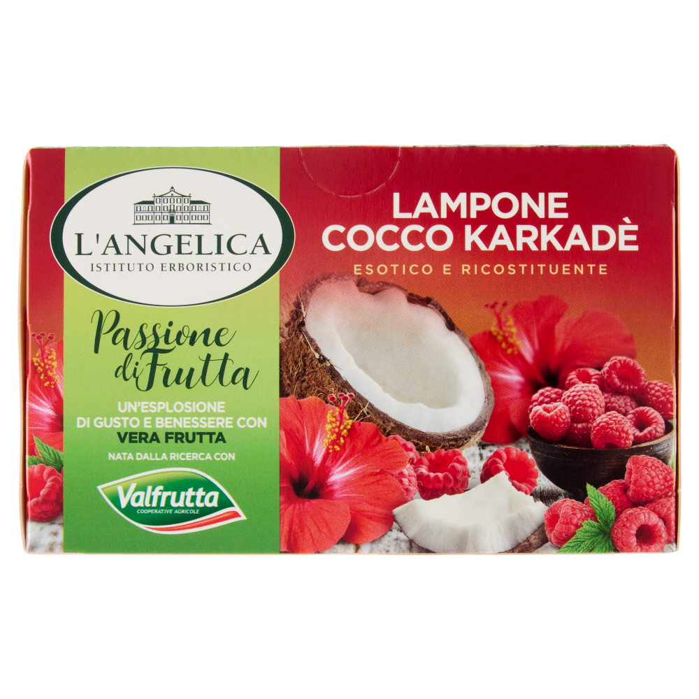 L'Angelica Passione di Frutta Lampone Cocco Karkadè 15 Filtri 28.5 g