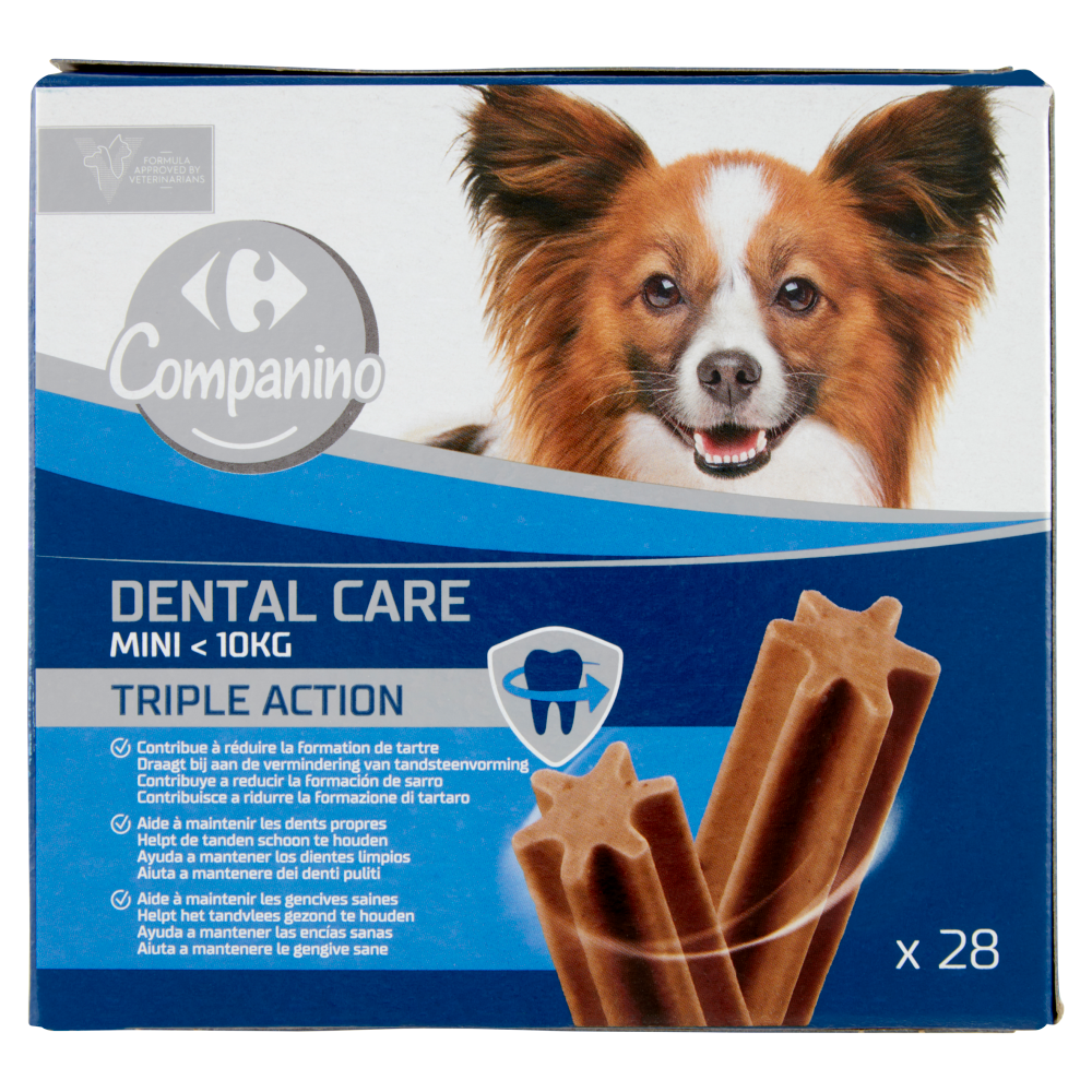 Carrefour Companino Dental Care Mini <10kg Triple Action x28 440 g