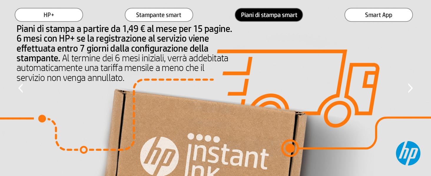 Stampante Scanner wifi HP connessione stampa con tablet/smartphone 