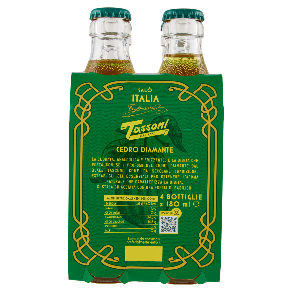 Tassoni Cedrata 4 x 180 ml
