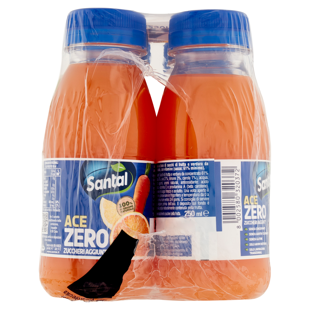 Santal ACE Zero Zuccheri Aggiunti 6 x 250 ml