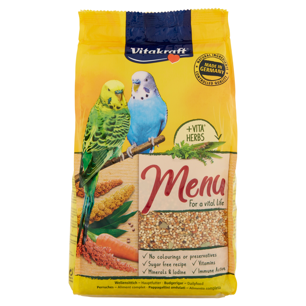Vitakraft Menu Pappagallini ondulati - Alimento completo 1 kg