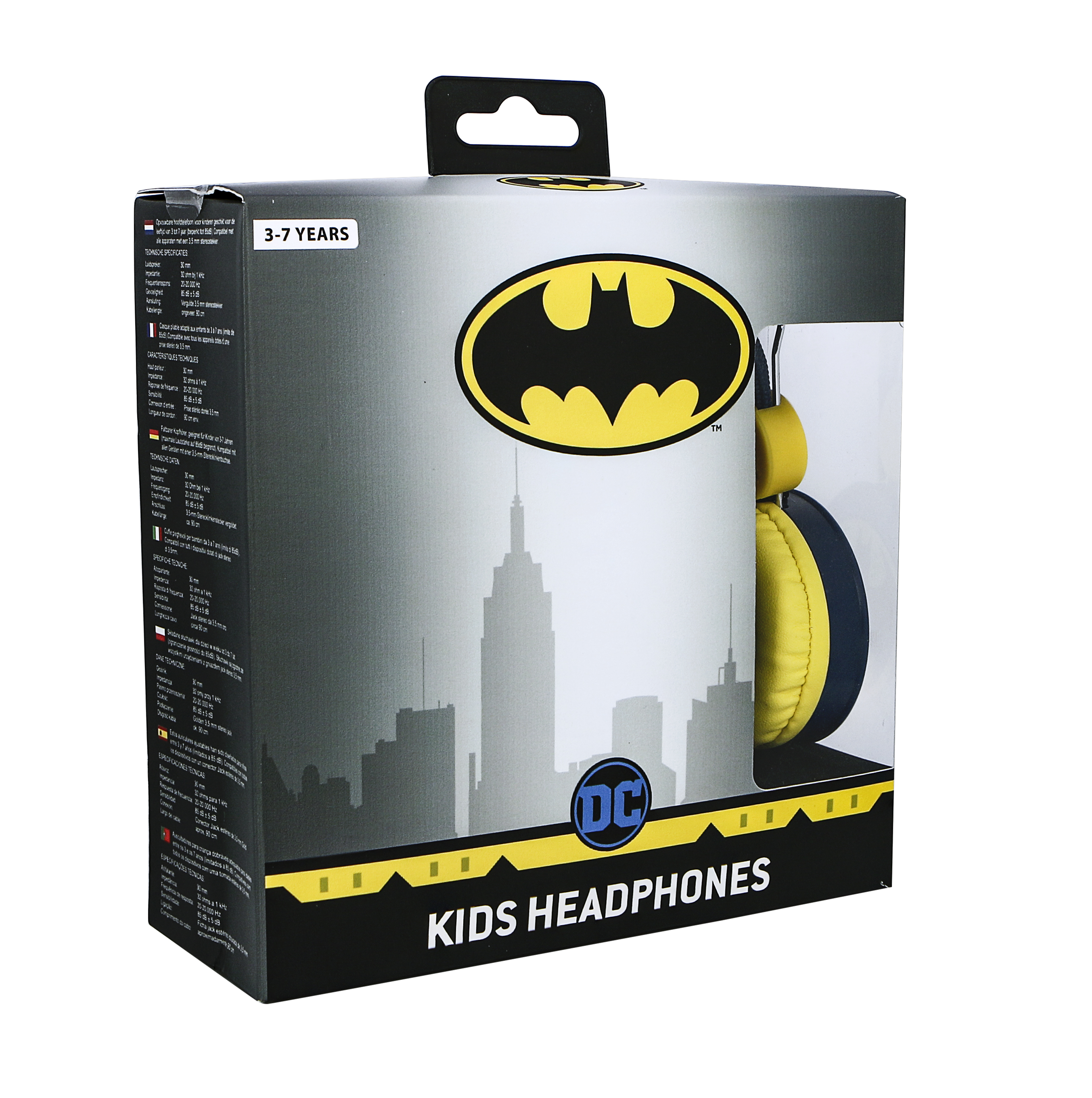 OTL Technologies DC Comics Batman Caped Crusader Cuffie Cablato A Padiglione MUSICA Blu