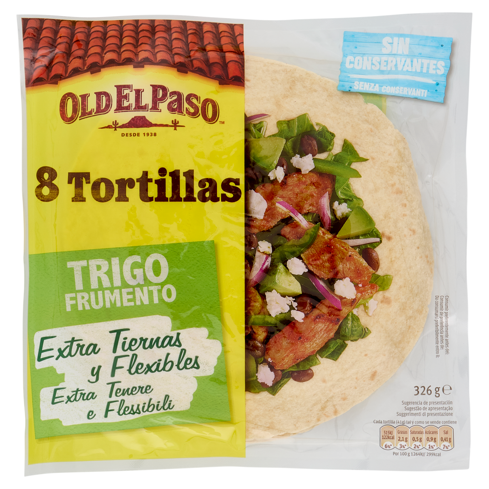 Old El Paso 8 Tortillas Frumento 8 x 41 g